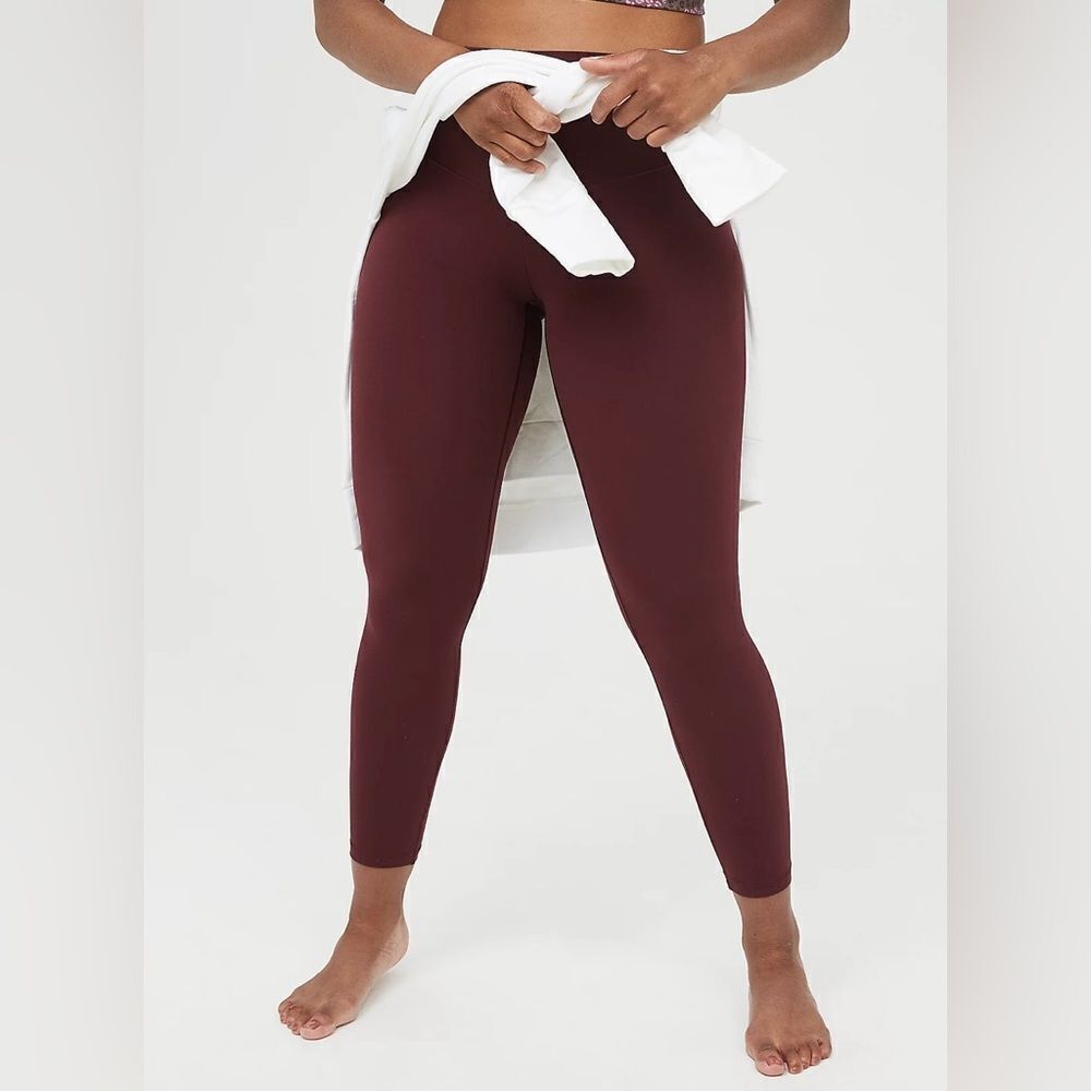 OFFLINE aerie L-XL by aerie Royal Berry Burgundy Real Me High Waisted Leggings